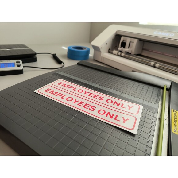 Employees Only Sign Sticker Decal Waterproof Vinyl (2 Pack) - Picture 4 of 5